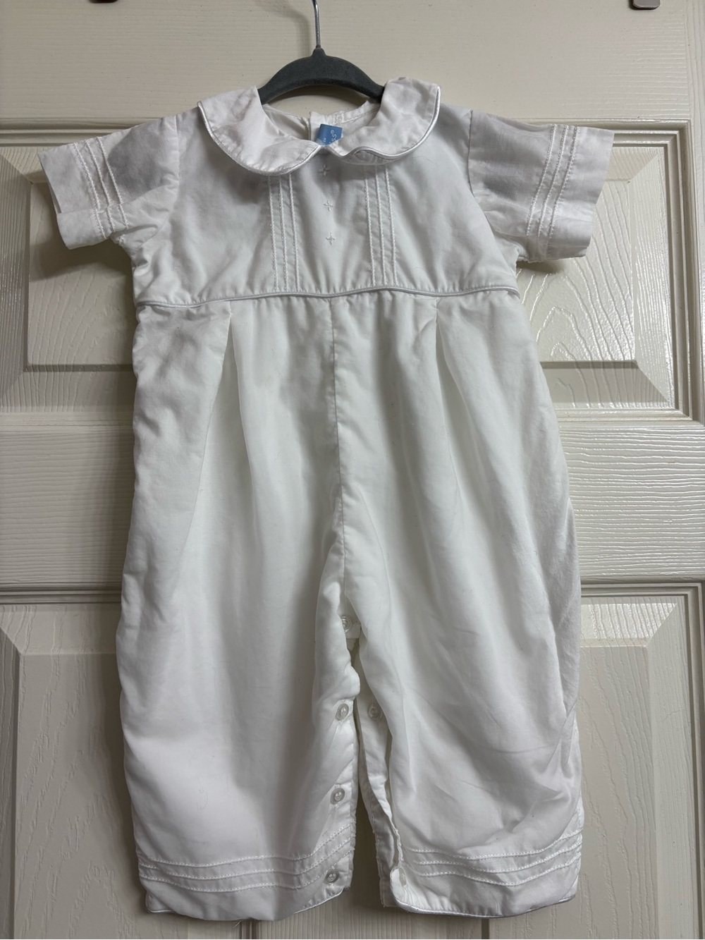 Bella Bliss White Christening Romper